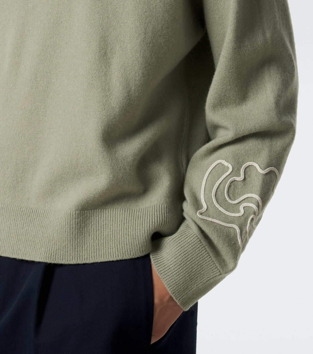 Bode Blaze embroidered wool polo sweater