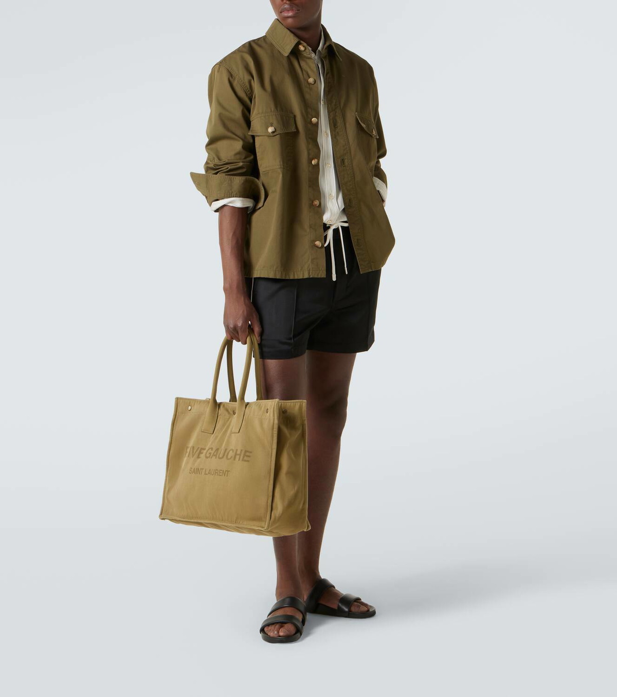 Saint Laurent Rive Gauche Large canvas tote bag Saint Laurent