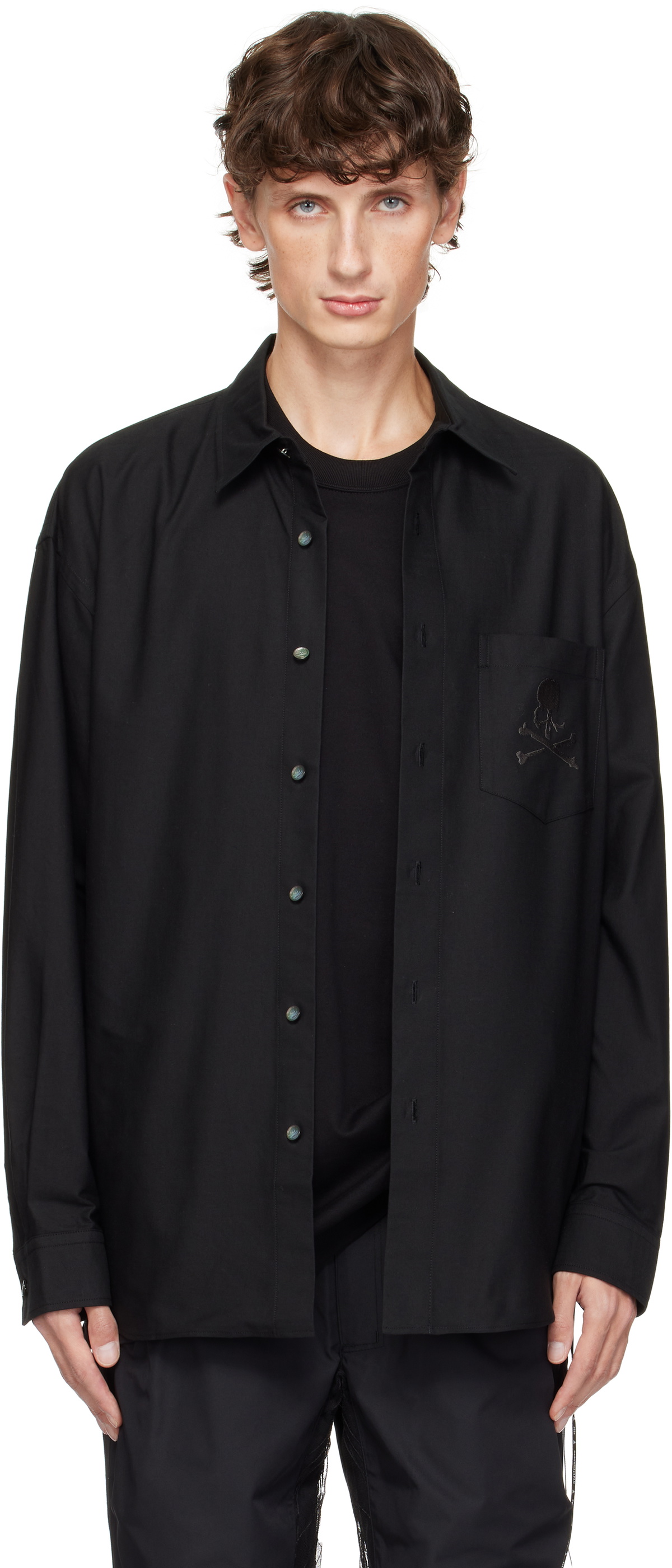 mastermind JAPAN Black Oxford Shirt