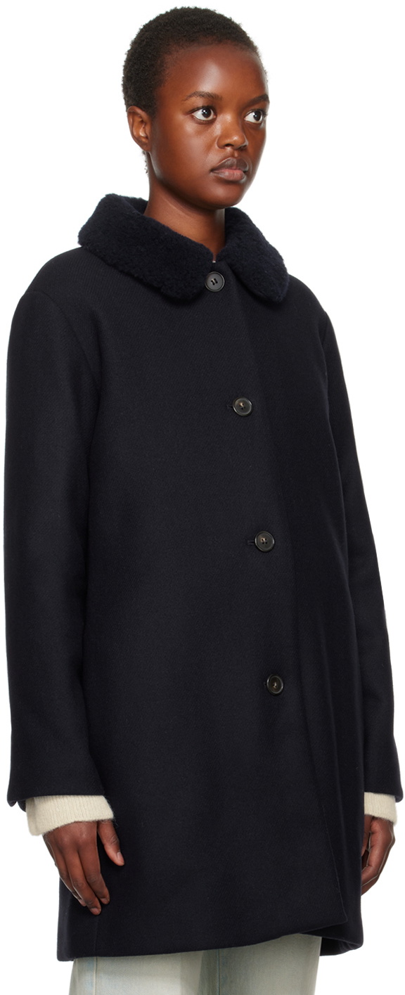 A.P.C. Navy New Doll Coat A.P.C.