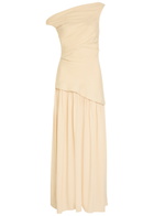 Faithfull The Brand Roma Off-the-shoulder Linen Maxi Dress Beige