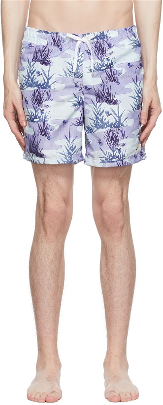 Photo: Bather Purple Polyester Swim Shorts