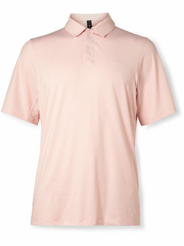 Photo: Lululemon - Logo-Appliquéd Stretch Recycled-Piqué Golf Polo Shirt - Pink