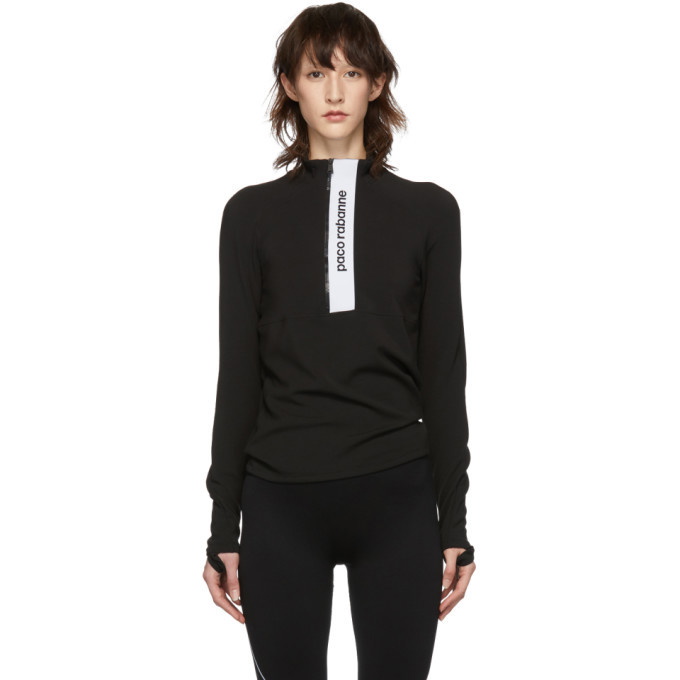 Photo: Paco Rabanne Black Bodyline Zip Pullover