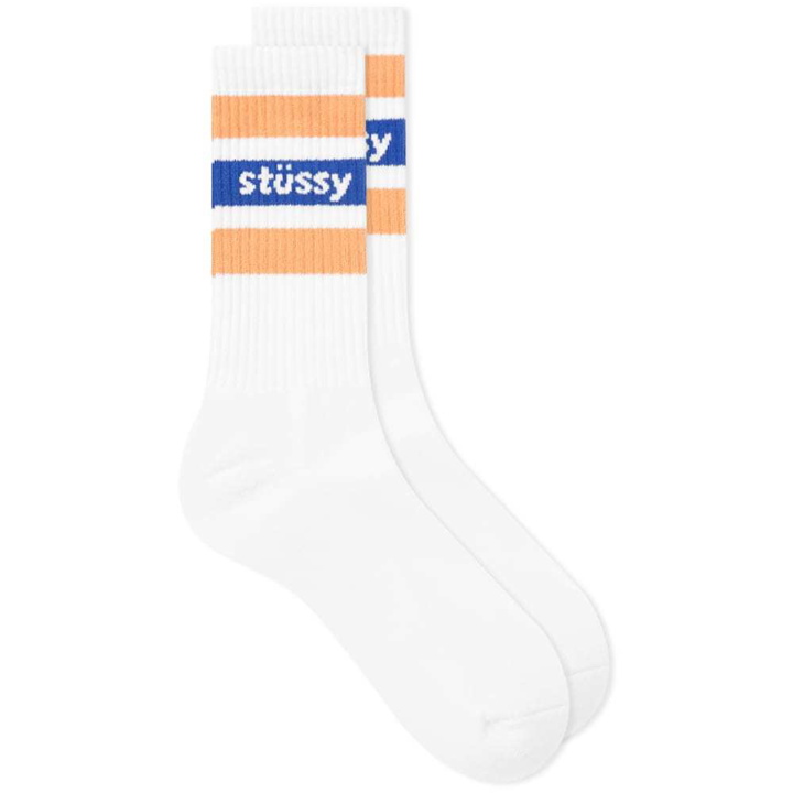 Photo: Stussy Stripe Crew Sock