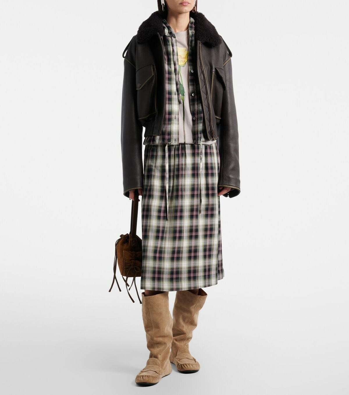 Acne Studios Suede knee-high boots