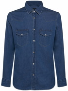 TOM FORD Washed Denim Slim Fit Western Shirt