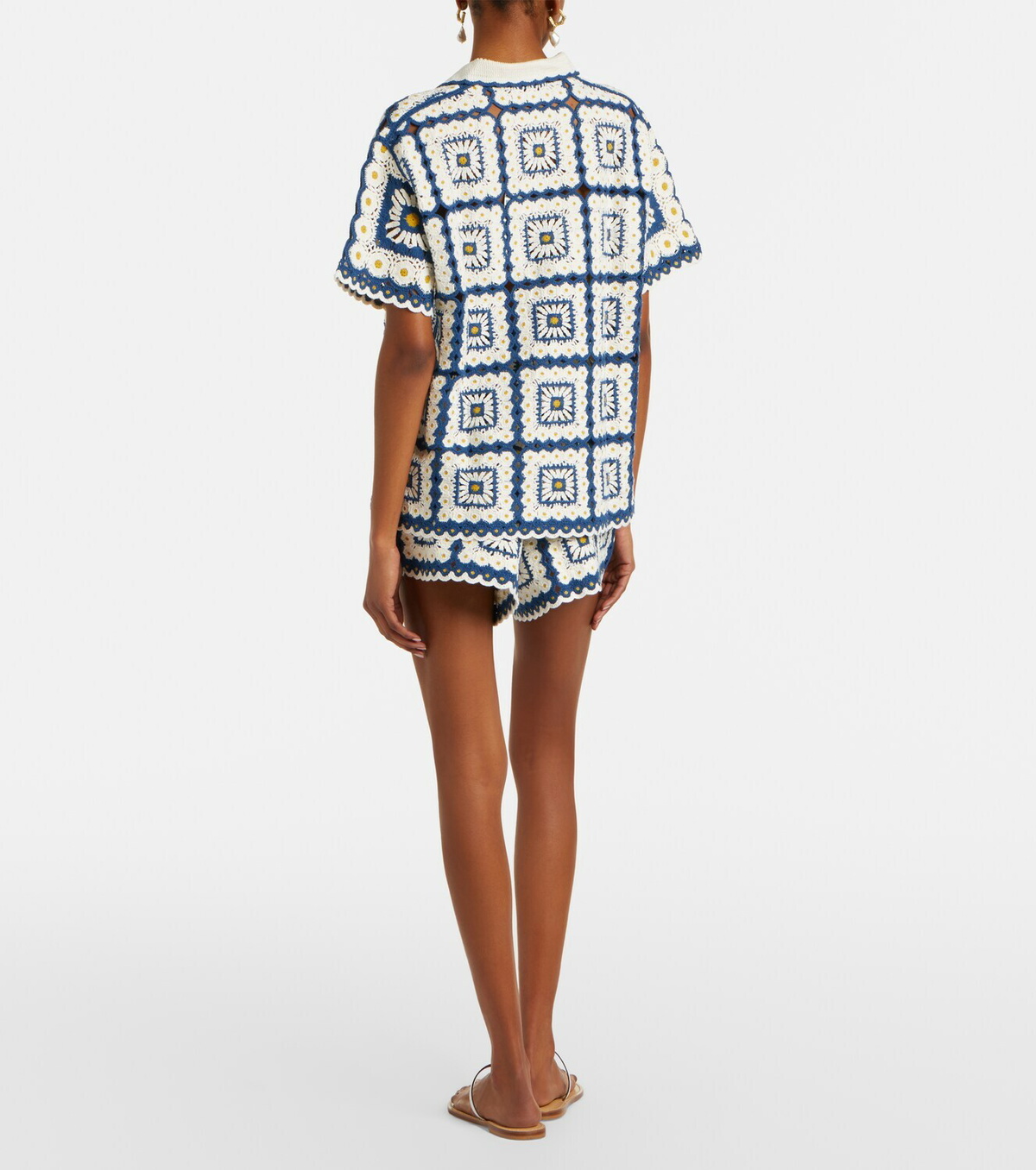 Alémais Dolly crochet cotton shorts