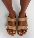 Jimmy Choo Fayence raffia-effect sandals