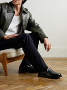 Bottega Veneta - James Woven Leather Penny Loafers - Black
