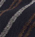 Boglioli - 7.5cm Striped Virgin Wool Tie - Blue