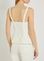 Good American Square-neck Denim top White