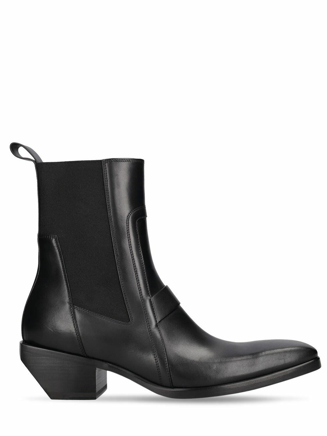靴 Rick Owens Sliver Heeled boots 41.5 RICK OWENS - Heeled Sliver Leather Ankle Boots Rick Owens