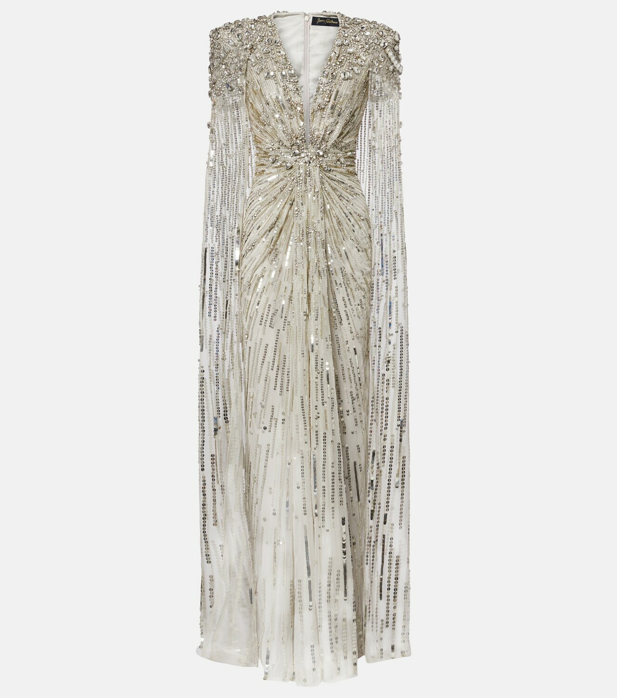 Jenny Packham Lotus Lady caped embellished gown