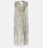 Jenny Packham Lotus Lady caped embellished gown