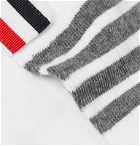 Thom Browne - Striped Cotton-Blend Socks - White