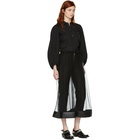 Noir Kei Ninomiya Black Tulle Wide Trousers