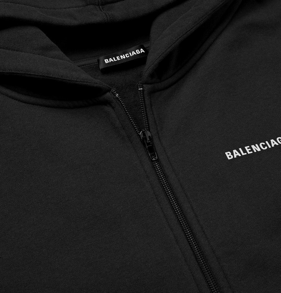 Balenciaga Turn Wide Fit zipup hoodie black  MODES
