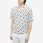 Moncler Men's Genius x Palm Angels Logo Vacation Shirt in White
