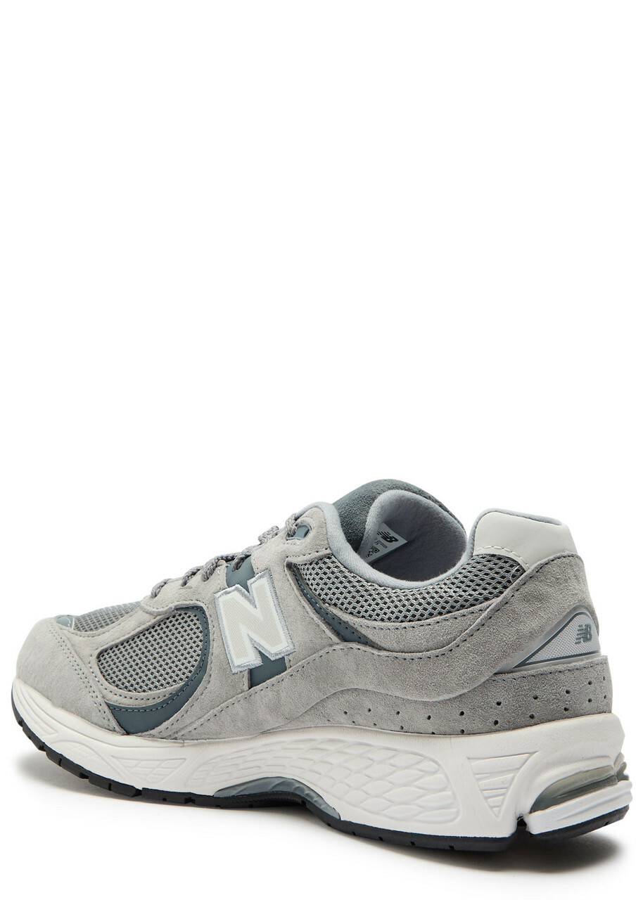 New Balance 2002R Panelled Suede and Mesh-knit Sneakers Grey