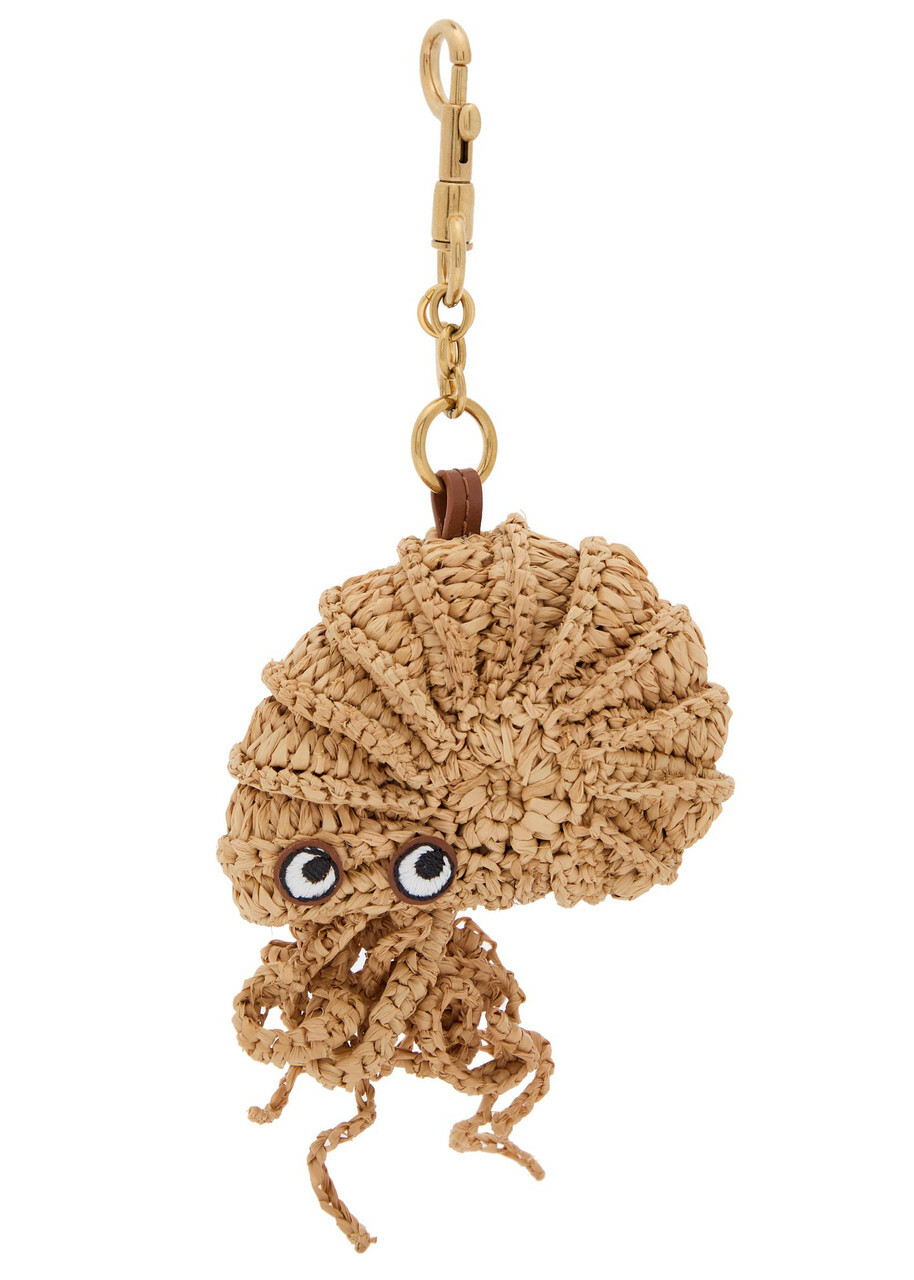 Anya Hindmarch Hermit Crab Raffia and Leather bag Charm - Natural - One Size