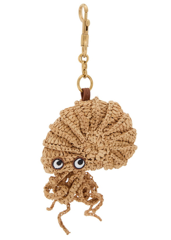 Photo: Anya Hindmarch Hermit Crab Raffia and Leather bag Charm - Natural - One Size