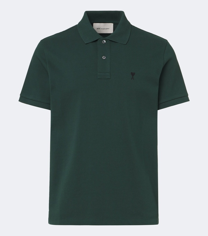 Photo: Ami Paris Ami De Cœur cotton piqué polo shirt