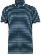 G/FORE - Striped Piqué Golf Polo Shirt - Blue