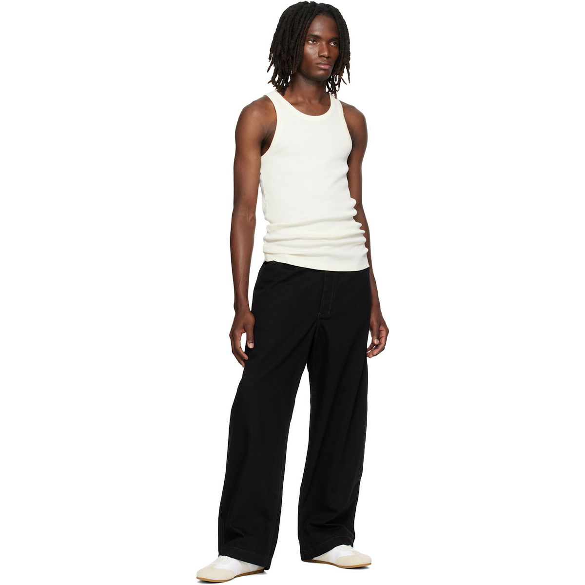 LEMAIRE Off-White Ribbed Jersey Tank Top