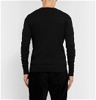 TOM FORD - Ribbed Cotton-Jersey Henley T-Shirt - Black