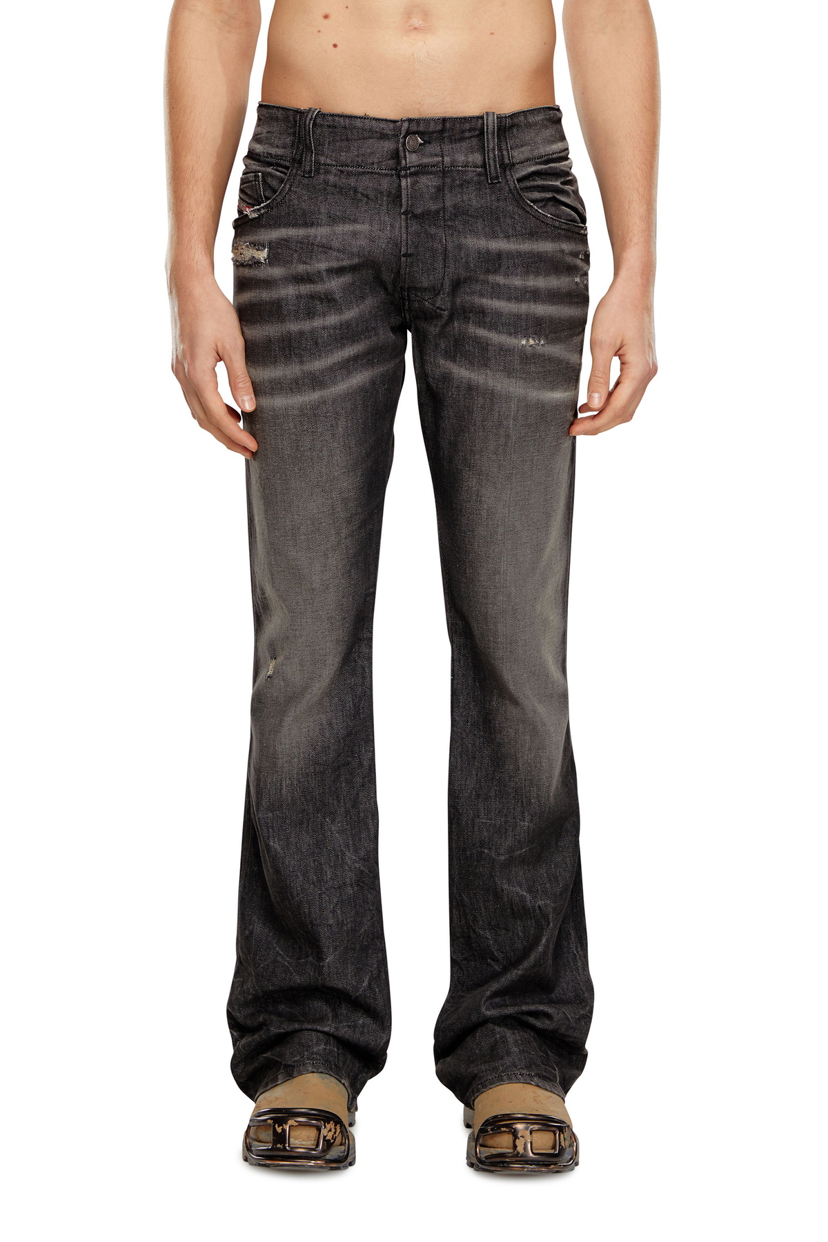 Diesel Bootcut Jeans - D-Backler - Jeans Mens in Black