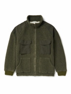 nanamica - Twill-Trimmed Wool-Blend Fleece Jacket - Green