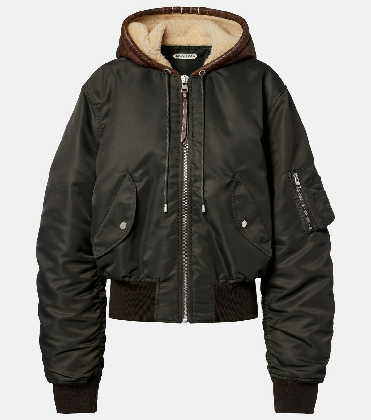 JW Anderson Shearling-trimmed bomber jacket