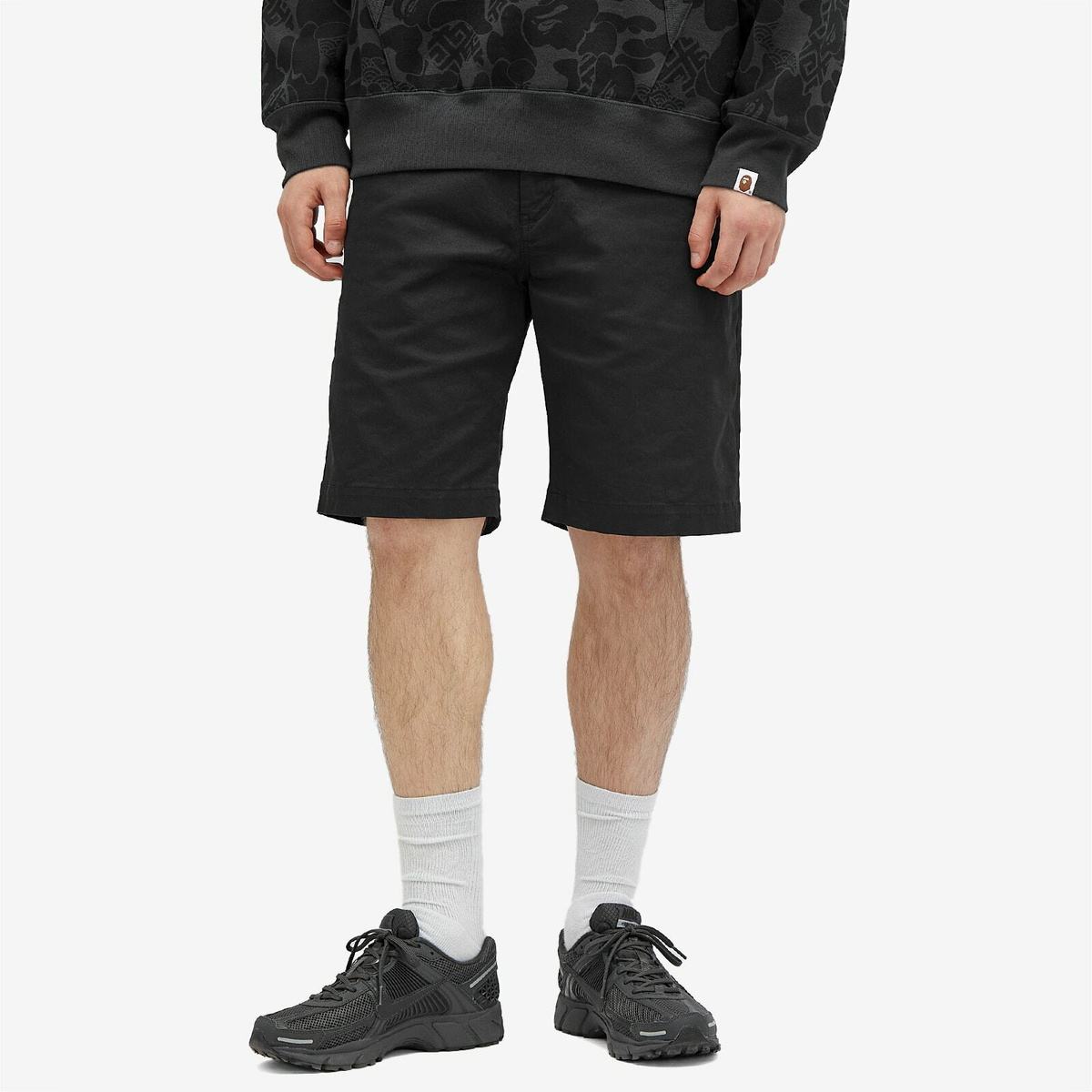 A Bathing Ape Men's One Point Chino Shorts in Black