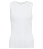Jardin des Orangers Ribbed-knit cotton and silk tank top