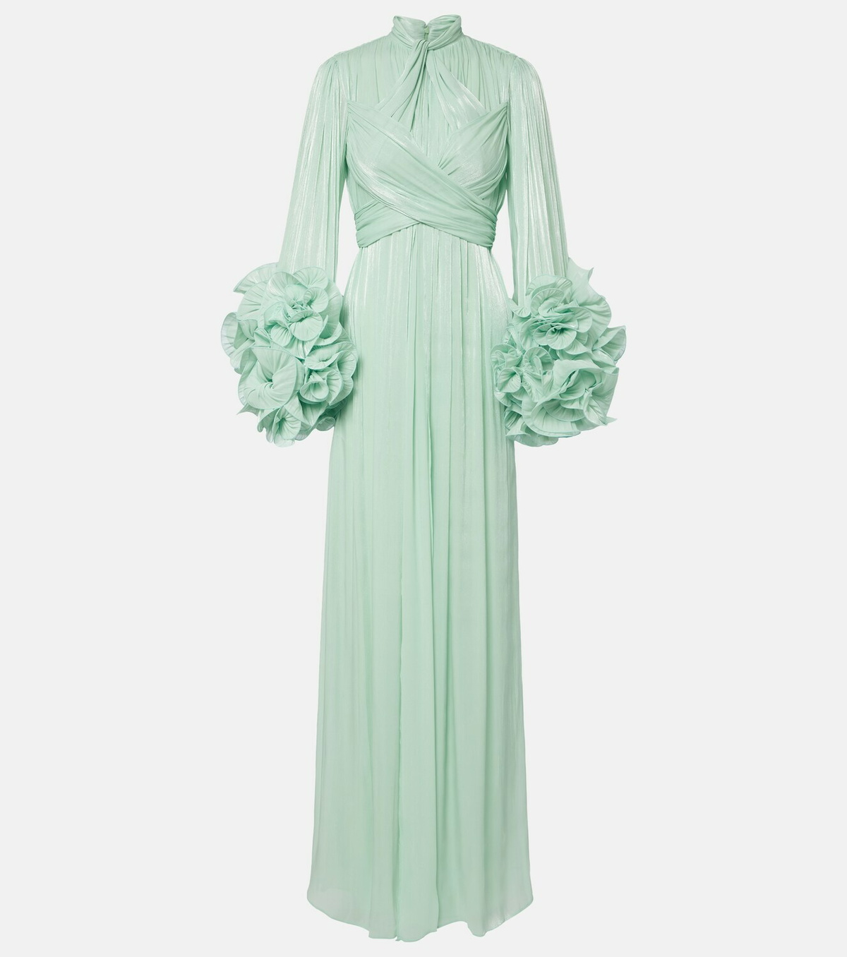 Costarellos Ruffled georgette gown