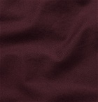 Tod's - Slim-Fit Garment-Dyed Cotton-Blend Twill Shirt - Burgundy
