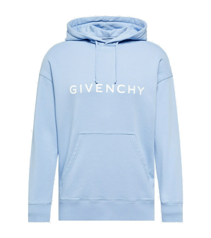 Photo: Givenchy Archetype logo cotton jersey hoodie