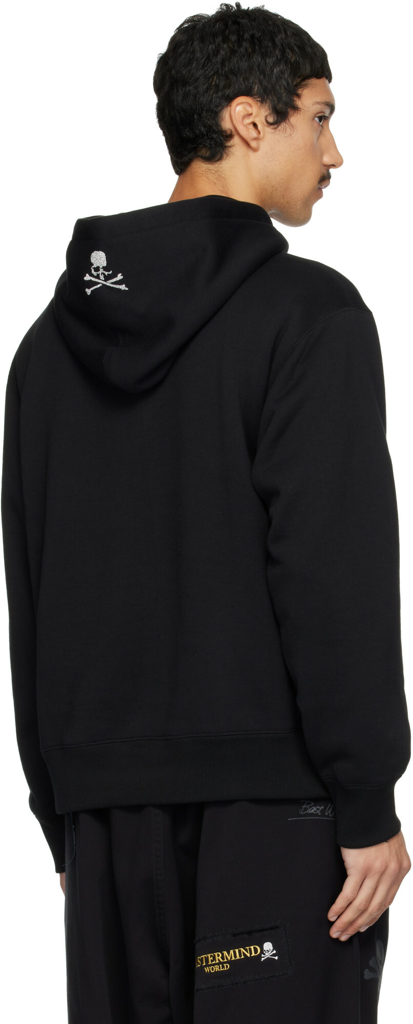 MASTERMIND WORLD Black MW Loopwheel Half-Zip Hoodie
