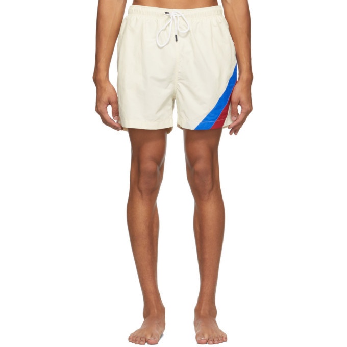 Photo: Solid and Striped Off-White The Classic Stripe Swim Shorts