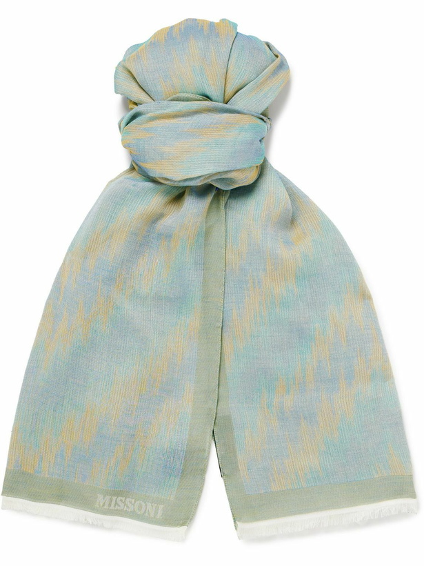 Photo: Missoni - Fringed Cotton-Jacquard Scarf