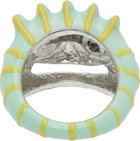 Collina Strada Green Liberty Frog Ring