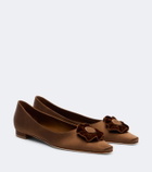Manolo Blahnik Fortanflat satin ballet flats