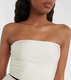 Adriana Degreas Deco strapless embellished swimsuit