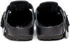 Rick Owens Black Birkenstock Edition Patent Iridescent Boston Sandals