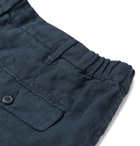 Altea - Tapered Linen Trousers - Blue