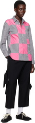 Comme des Garçons Homme Plus White Cotton Broad Stripe Shirt