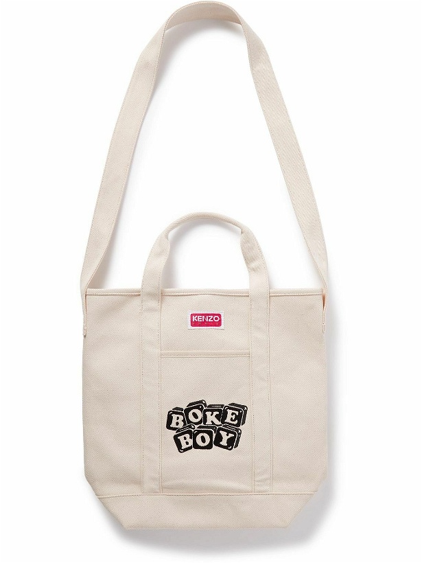 Photo: KENZO - Boke Boy Logo-Embroidered Cotton-Twill Tote Bag