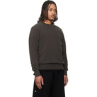 Les Tien Gray French Terry Binded Neck Raglan Sweatshirt
