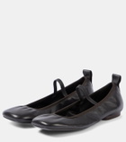 Lemaire Square Flat leather Mary Jane flats